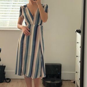 Leith Multicolor Striped Maxi Dress